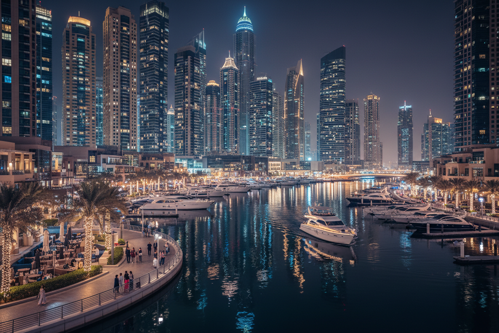 Dubai Marina

Skyline, yacht cruise

Nightlife + couples favorite