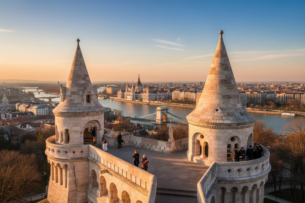 Fisherman’s Bastion

Fairytale-style towers

Best panoramic views 📸
👉 Instagram favorite